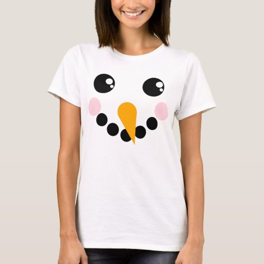 Snowman Face T-shirt (Voorkant)