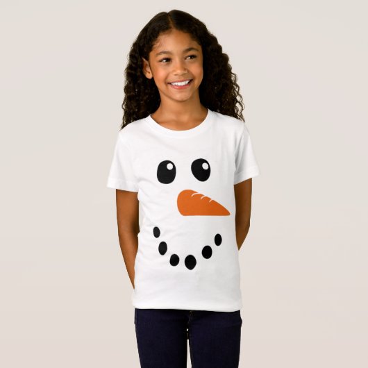Snowman Face T-shirt (Voorkant volledig)
