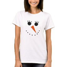 Snowman Face Tee Shirt