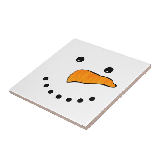 Snowman Face Tegeltje (Zijkant)