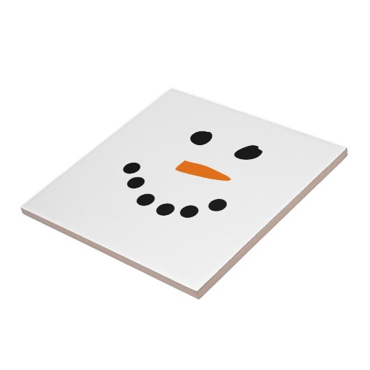 Snowman Face Tegeltje (Zijkant)
