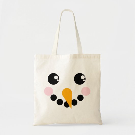Snowman Face Tote Bag (Voorkant)
