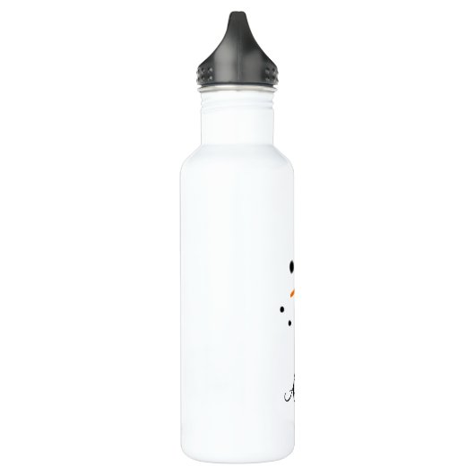 Snowman Face White Kerstmis op persoonlijke titel Waterfles (Links)