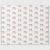 Snowman Face Wrapping Paper Cadeaupapier (Vlak)