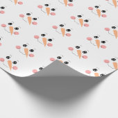 Snowman Face Wrapping Paper Cadeaupapier (Hoek)
