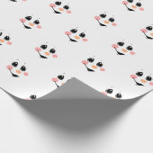 Snowman Face Wrapping Paper | Schattigee winter Cadeaupapier (Hoek)