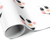 Snowman Face Wrapping Paper | Schattigee winter Cadeaupapier (Rol Hoek)