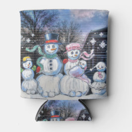 Snowman Familie Blikjeskoeler