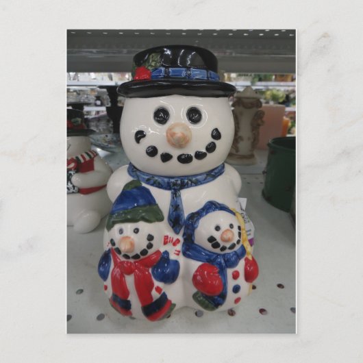 Snowman Familie Briefkaart (Voorkant)