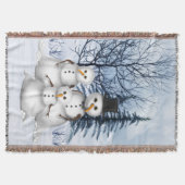 Snowman Familie Deken (Voorkant)