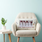 Snowman familie gepersonaliseerde Kerstmis gooien  Kussen (Stoel)