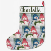 Snowman Familie Grote Kerstsok (Achterkant)