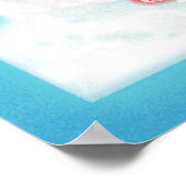 Snowman-familie in de sneeuw poster (Hoek)