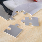 Snowman Familie in Kerstmis Jigzaag Puzzle Legpuzzel (Zijkant)