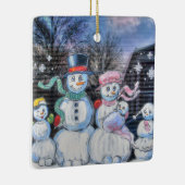Snowman Familie Keramisch Ornament (Rechts)