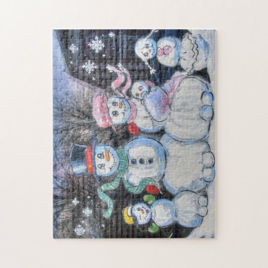 Snowman Familie Legpuzzel (Verticaal)