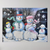 Snowman Familie Poster (Voorkant)