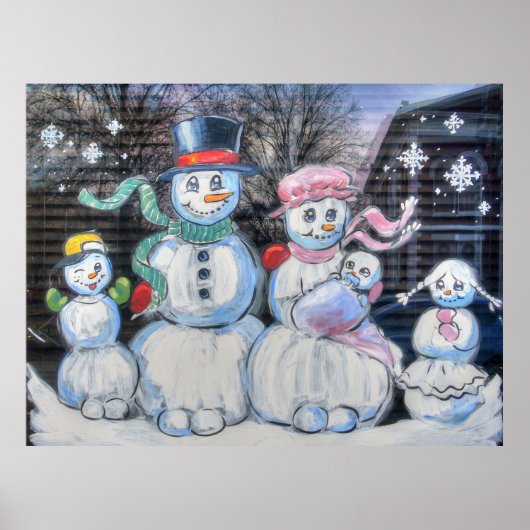 Snowman Familie Poster (Voorkant)