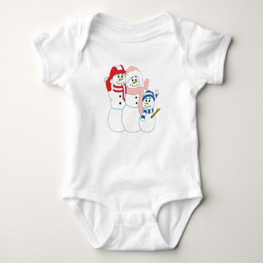 Snowman Familie Romper (Voorkant)