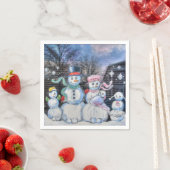 Snowman Familie Servet (Insitu)