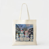 Snowman Familie Tote Bag (Voorkant)