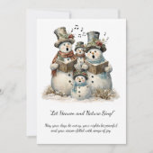 Snowman Family Carolers Christmas Greeting | Kaart (Voorkant)