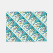 SNOWMAN FAMILY CHRISTMAS FLEECE BLANKET (Voorkant (Horizontaal))