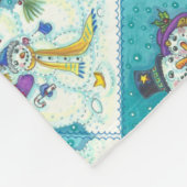 SNOWMAN FAMILY CHRISTMAS FLEECE BLANKET DEKEN (Hoek)