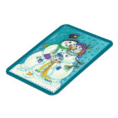 Snowman Family CHRISTMAS MAGNET Magneet (Linkerzijde)