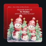 Snowman Family Fun Day Uitnodigingen<br><div class="desc">Een sneeuwman familie gekleed voor de feestdagen,  het uitnodigen van uw familie voor een vakantie leuke dag.</div>