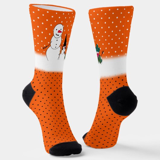 Snowman Family Halloween Sokken (Gebogen)