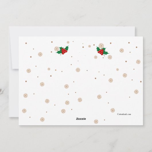 Snowman Family Holiday Greeting Card Feestdagenkaart (Achterkant)