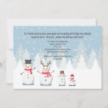 Snowman Family Invitation Kaart<br><div class="desc">Een vrolijke sneeuwman familie met een achtergrond van een sneeuwscène. Ontworpen door: Freepik). Ontworpen door: Freepik). () De kaart is gemakkelijk aan te passen aan de tekst, het lettertype en de tekenkleur.() Niet precies wat je zoekt? Al onze producten kunnen zonder extra kosten op maat worden ontworpen om aan uw...</div>