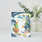 Snowman Family Jolly Holiday Party Uitnodiging (Staand voorkant)