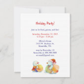 Snowman Family Jolly Holiday Party Uitnodiging (Achterkant)