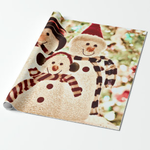 Snowman Family Kerstmis Cadeaupapier