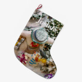 Snowman Family Kerstmis stoppen Grote Kerstsok (Voorkant (Hangend))