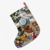 Snowman Family Kerstmis stoppen Grote Kerstsok (Achterkant (Hangend))