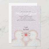 Snowman Family New Birth Shower Uitnodiging (Voorkant / Achterkant)