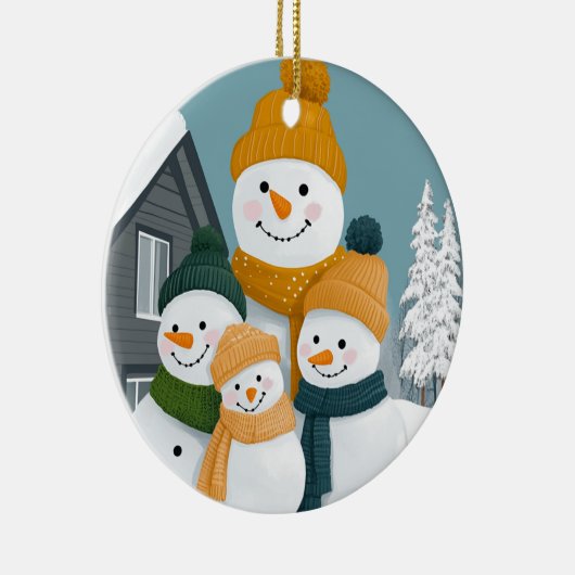 Snowman Family Ornament - Aanpasbaar (Rechts)