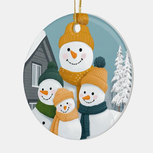 Snowman Family Ornament - Aanpasbaar (Links)