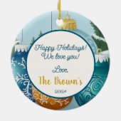 Snowman Family Ornament - Aanpasbaar (Achterkant)