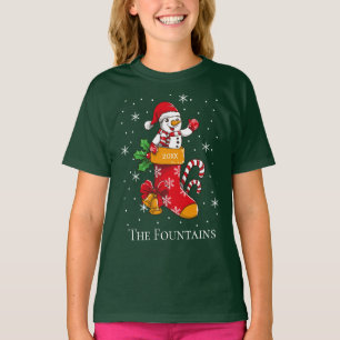 Snowman Family Snowflakes op kerstmis T-shirt