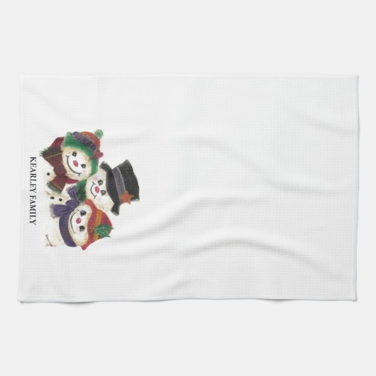 SNOWMAN FAMILY TEA TOWEL THEEDOEK (Horizontaal)