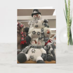 SNOWMAN FAMILY ZEGT **MERRY CHRISTMAS" FEESTDAGEN KAART<br><div class="desc">LAAT JE "SPECIALE VRIENDEN OF GEZIN" WEKKEN DAT JE HEN GEWELDIG WENST EN DEZE KOMENDE DAG WILT AANTREKKEN!</div>