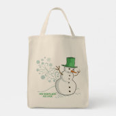 Snowman Farts Snowflakes Tote Bag (Achterkant)