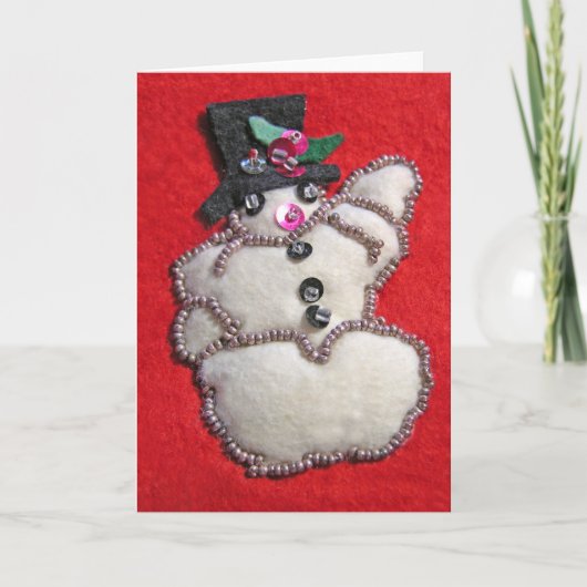 Snowman Feestdagen Kaart (Voorkant)