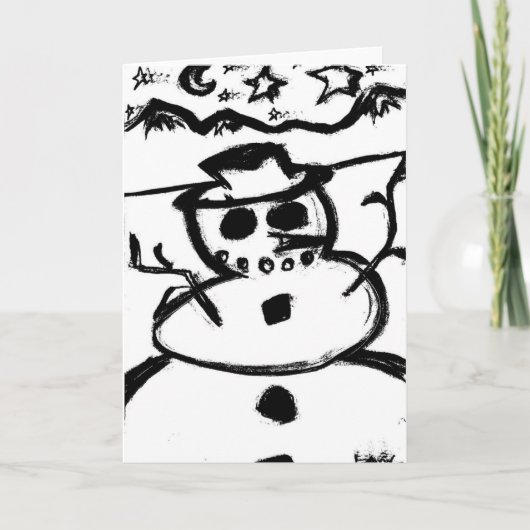 Snowman Feestdagen Kaart (Voorkant)