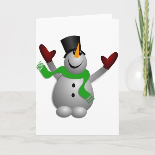 Snowman Feestdagen Kaart (Voorkant)