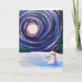 Snowman Feestdagen Kaart
